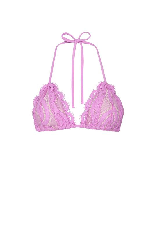 PQ Swim Lace Tri Top in Wisteria