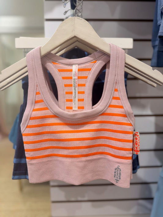 FP Movement Go To Stripe Bra in Burning Up Combo