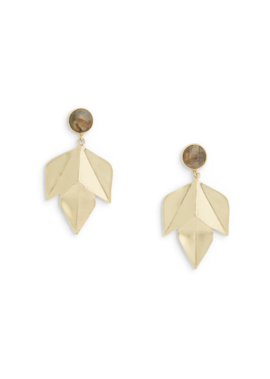 Ever Alice Isabel Earring in Smokey Quartz