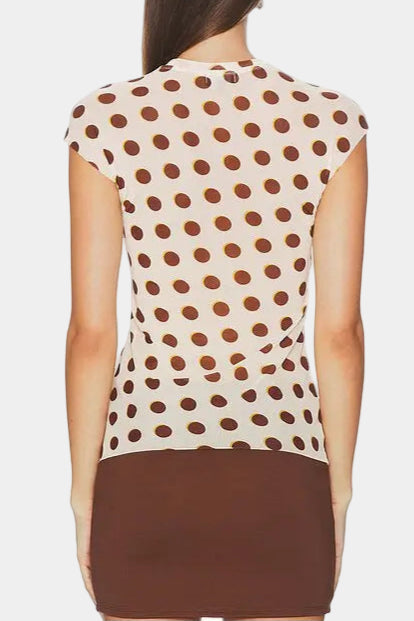 PREORDER AFRM Nina Top in Gold Halo Dot
