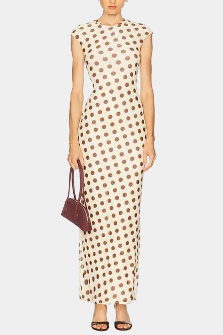 PREORDER AFRM Cody Dress in Gold Halo Dot