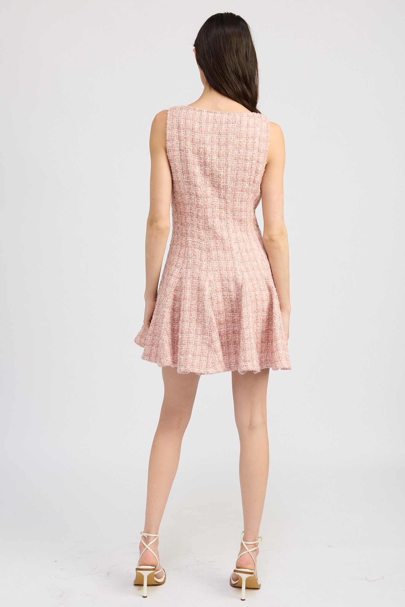 En Saison Tessa Tweed Flare Mini Dress