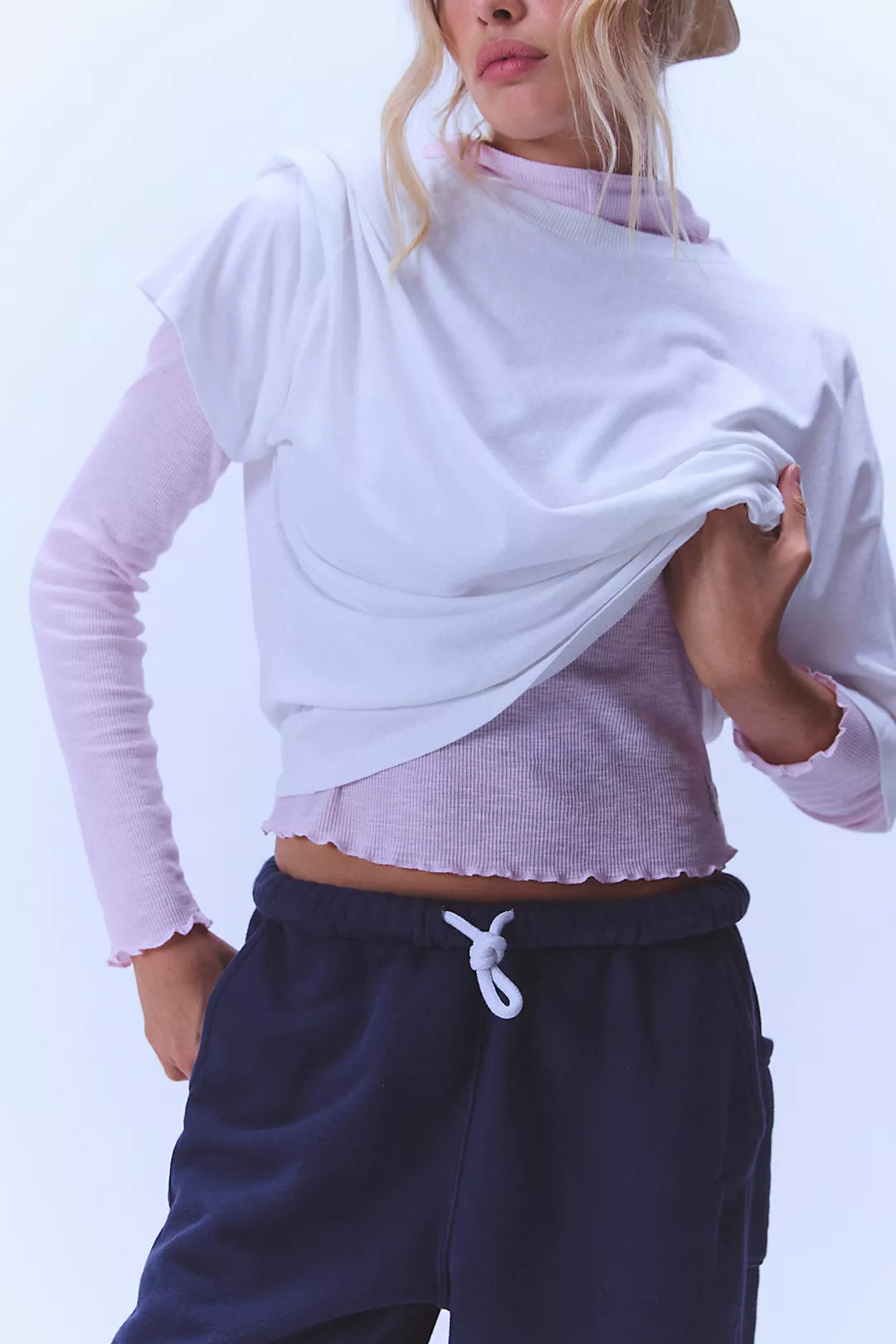 FP Movement Breathe Easy Layer in Powder Pink