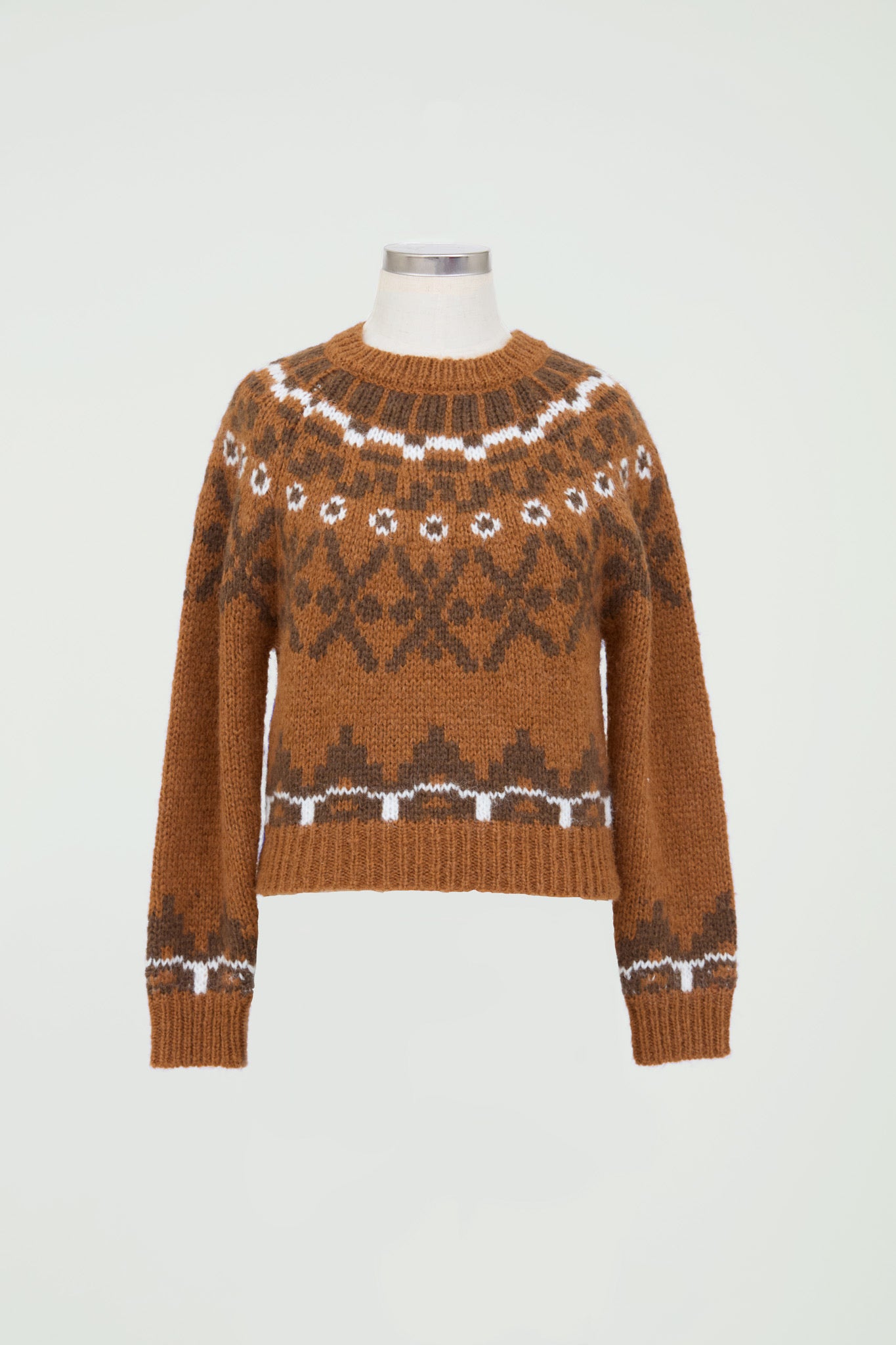 Moon River Isle Pullover Sweater In Brown Multi