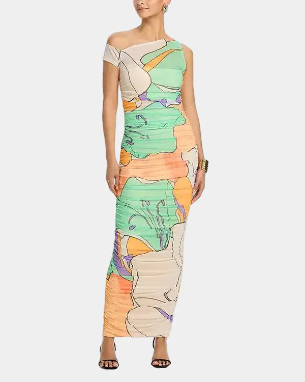 AFRM Biona Dress in Scarf Floral