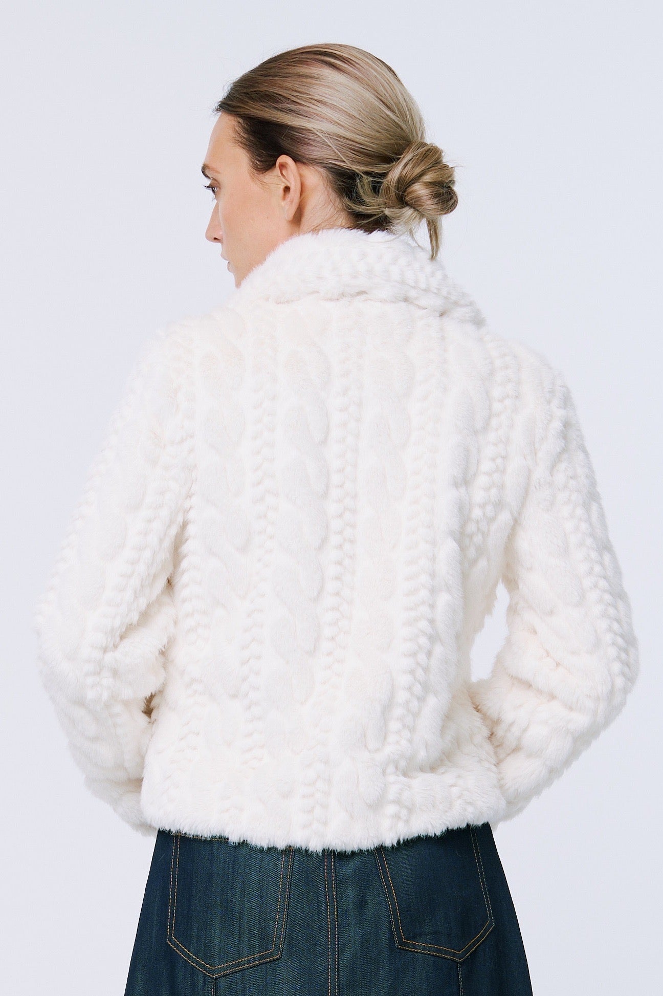 Ciebon Irini Cable Fur Jacket