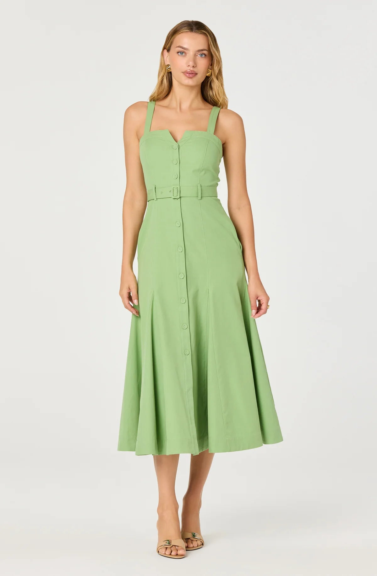 ASTR McKinley Dress in Avocado