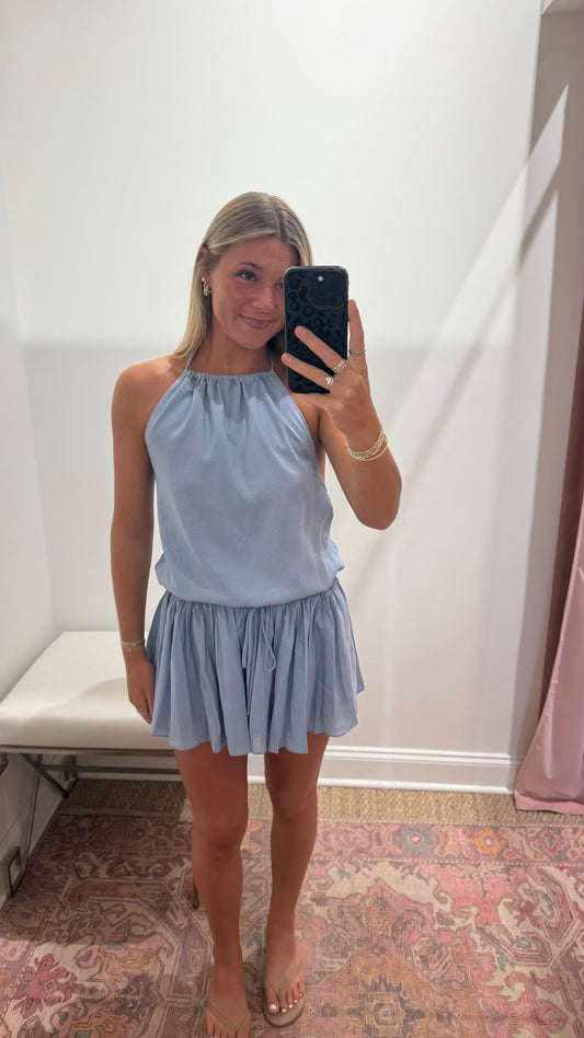 Nia Alegria Dress in Slate Blue