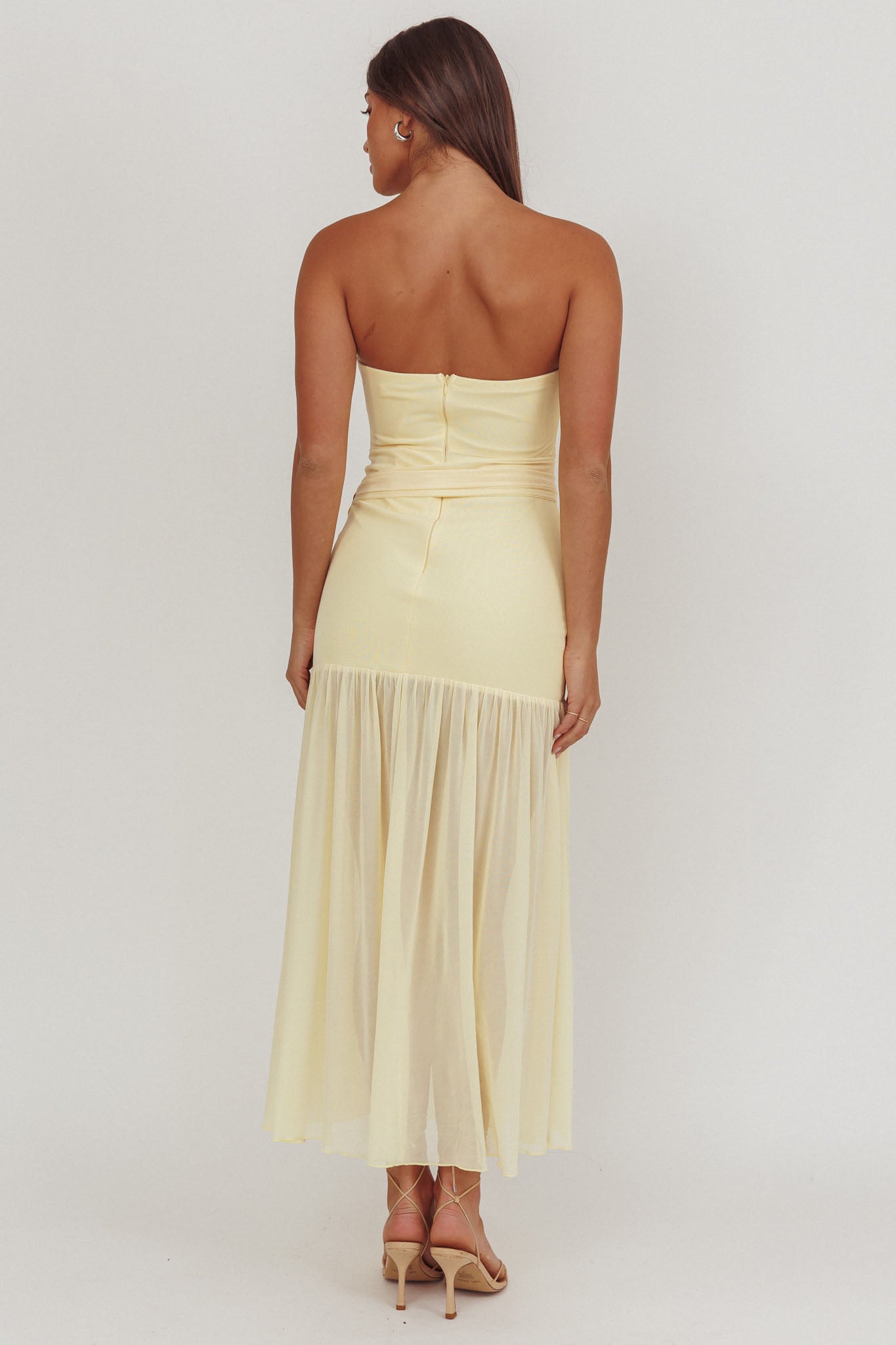 Hudson Strapless Maxi Dress in Butter