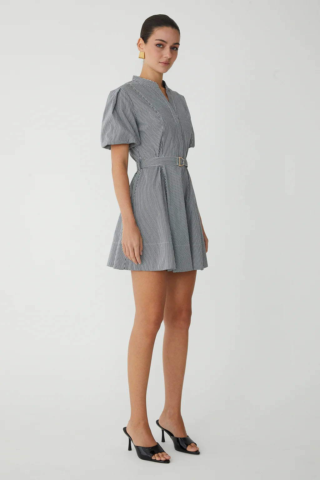 JS71 Hoban Mini Dress in Black Check