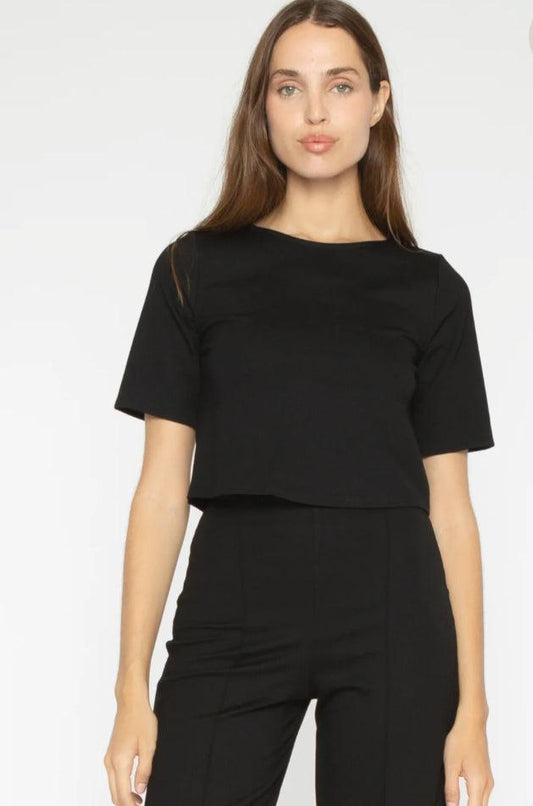 Ripley Rader Ponte Knit Short Sleeve Top