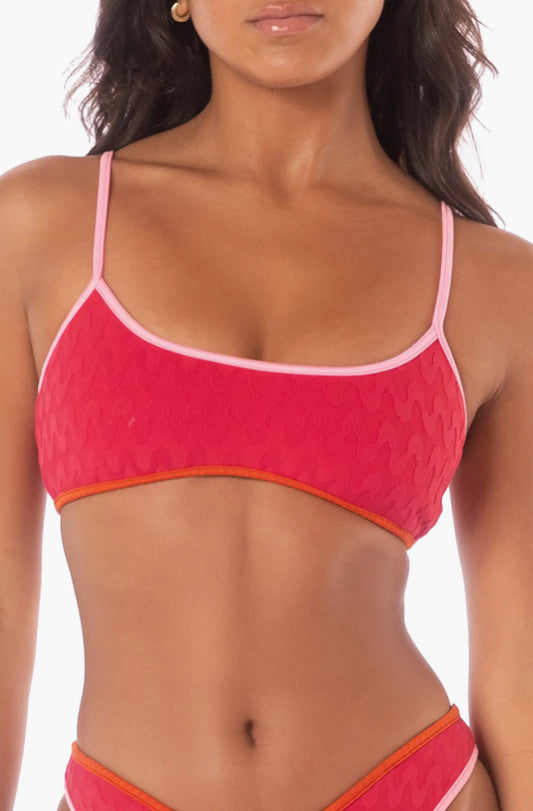 Maaji Apple Red Lane Bikini Top