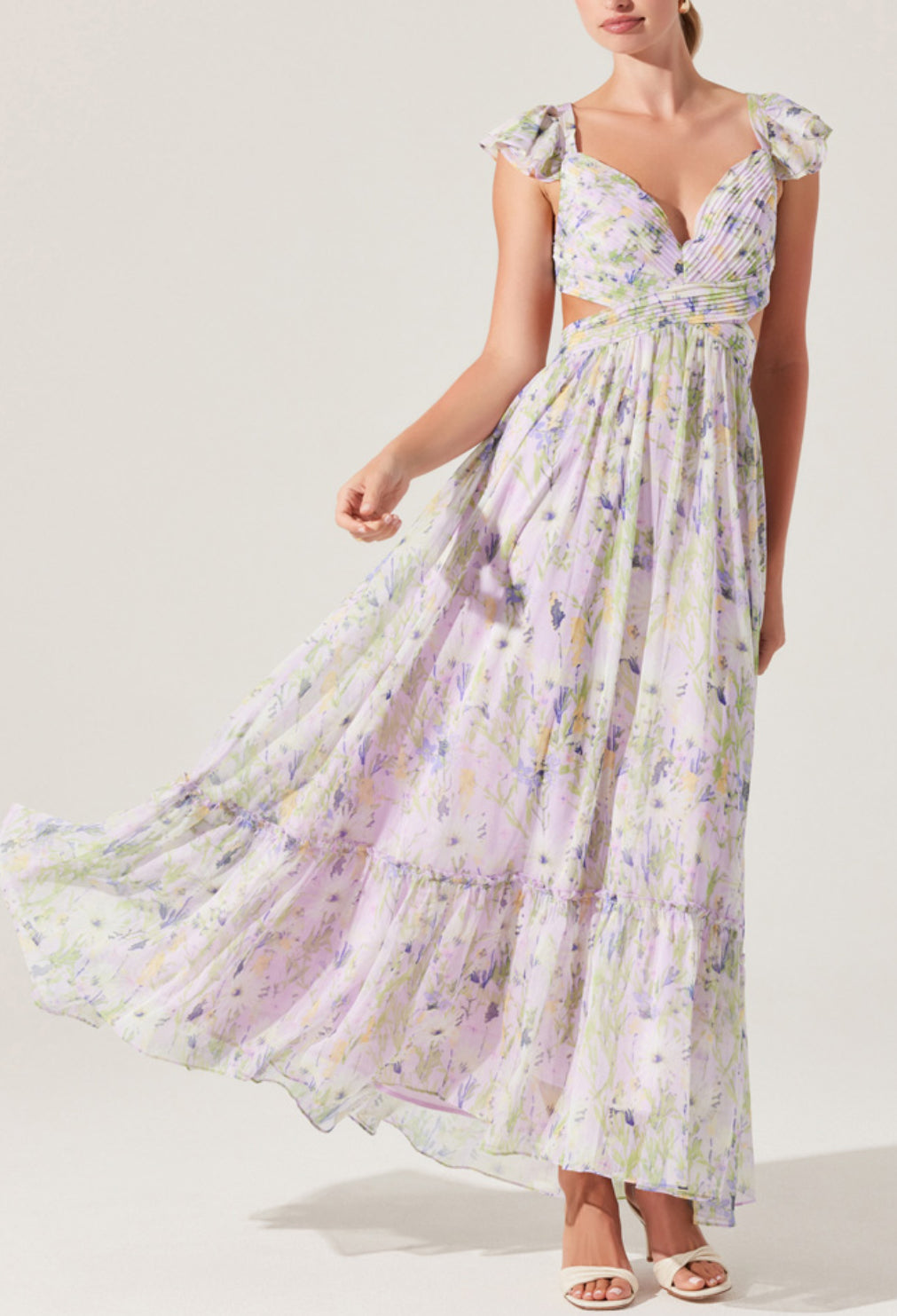 ASTR Primrose Dress in Lavender Multi Floral