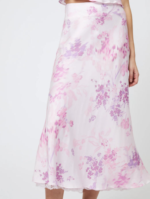 French Connection Elyria Oona Satin Midi Skirt