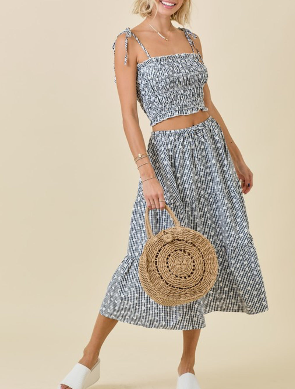 Cassie Gingham Set