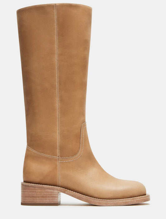 Steve Madden Riggs Banana Leather Square Toe Boot