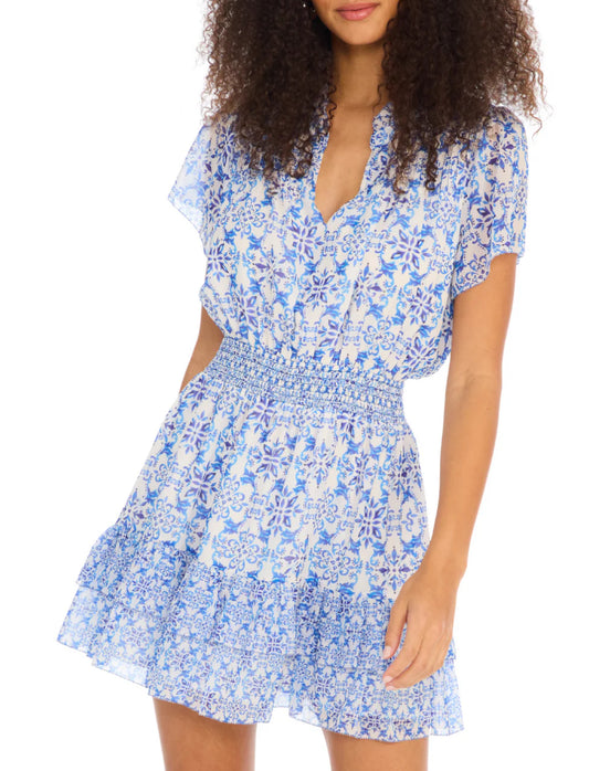 Allison New York Clara Mini Dress in Grecian Tiles