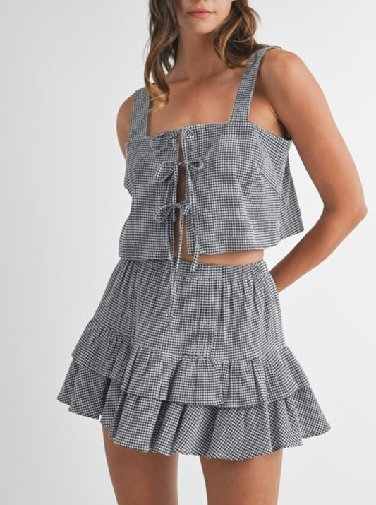 Nayla Tie Top and Skirt Set