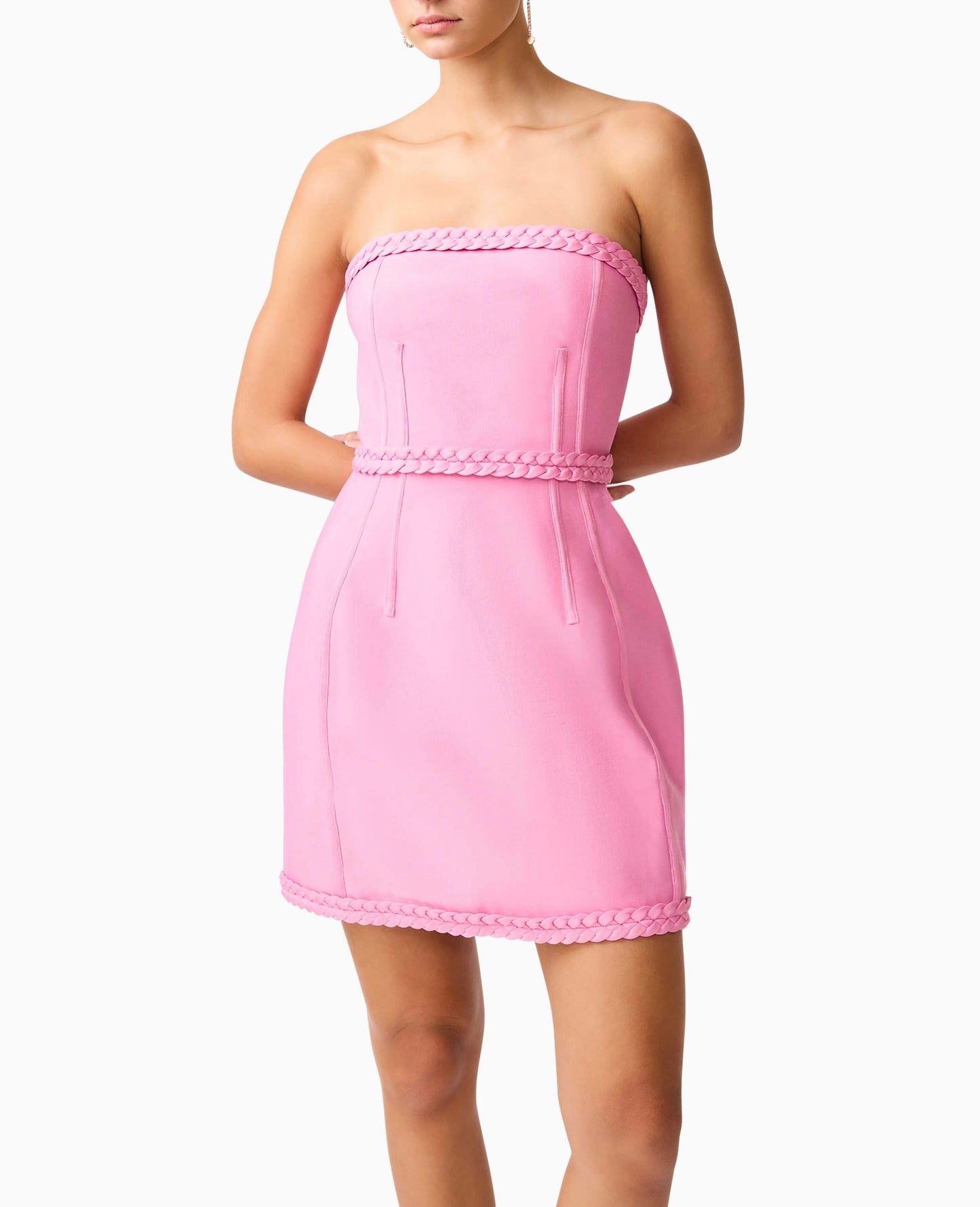 Elliatt Coralene Strapless Mini Dress in Peony Pink