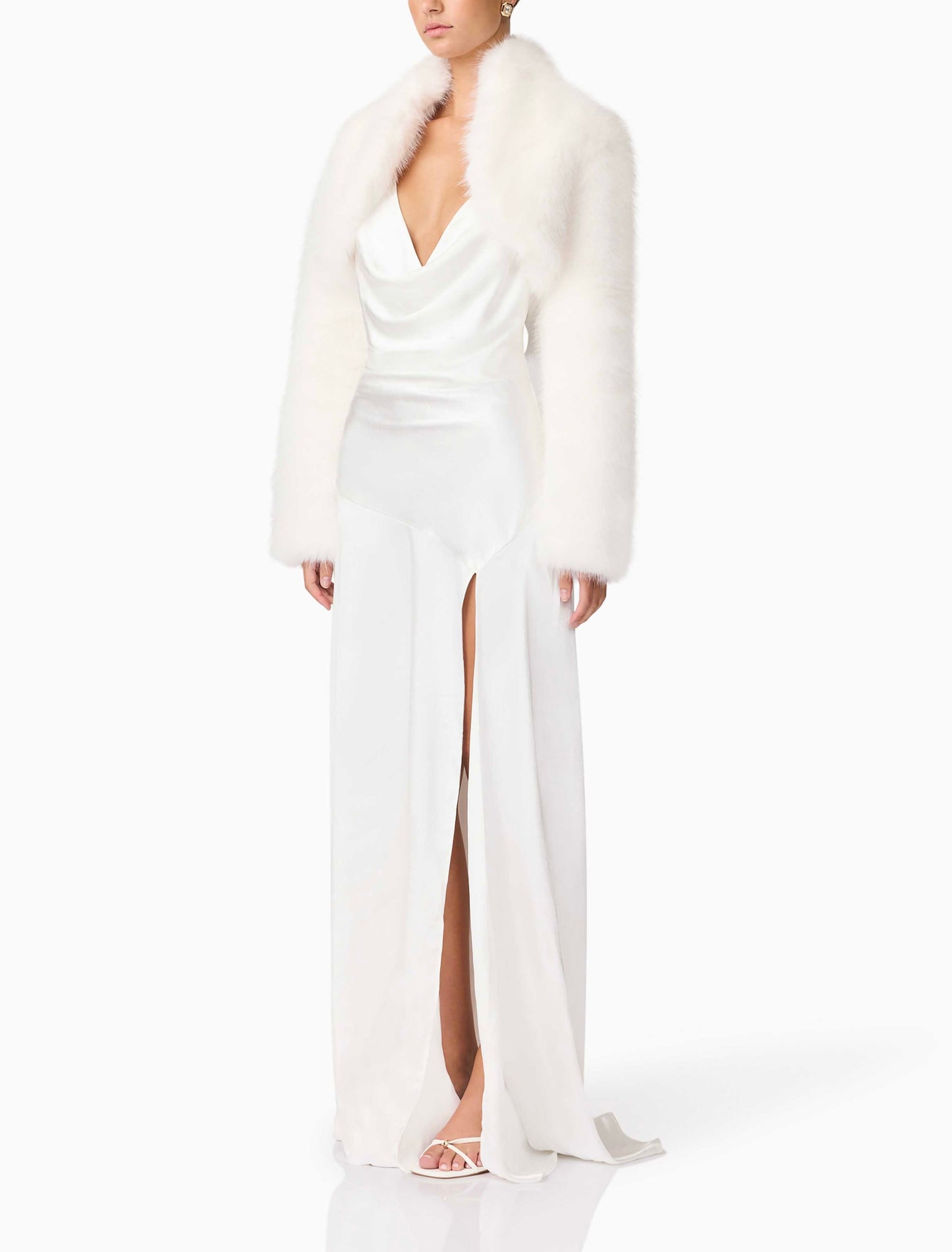Elliatt Lucyna Cropped Jacket in White