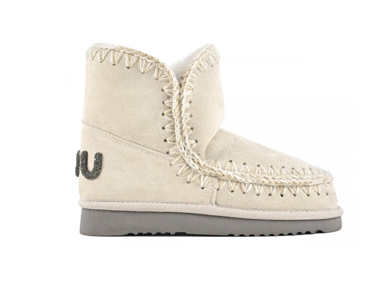 Mou Eskimo 18 Glitter Logo Boot in Chalk