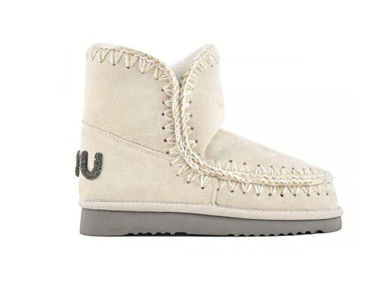 Mou Eskimo 18 Glitter Logo Boot in Chalk