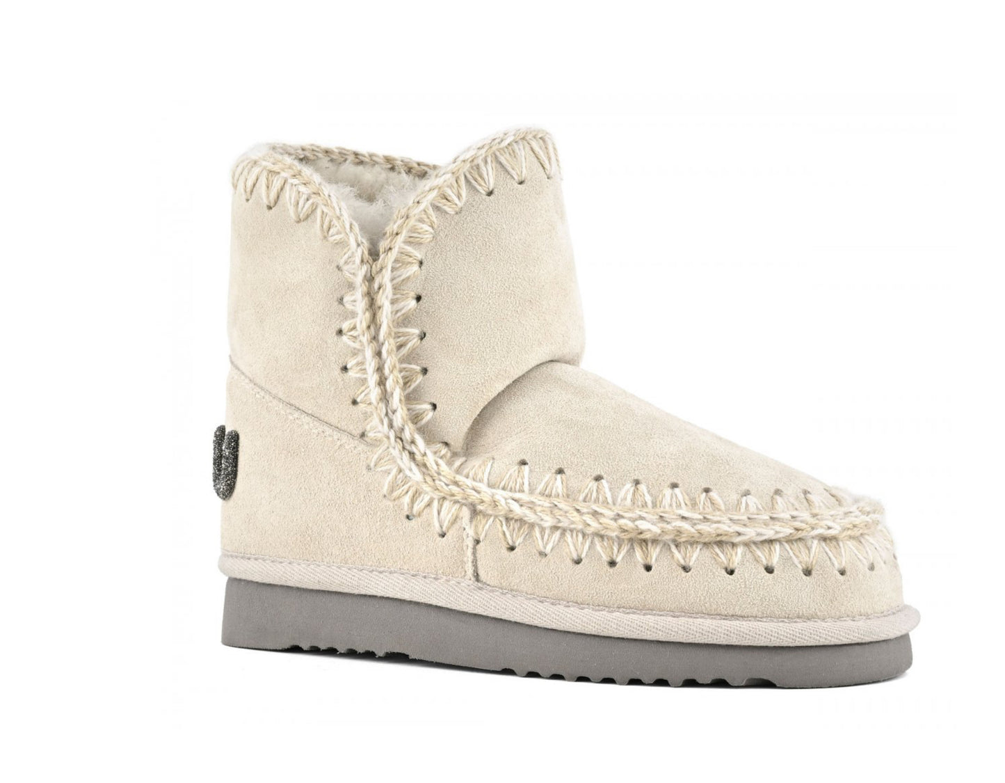 Mou Eskimo 18 Glitter Logo Boot in Chalk