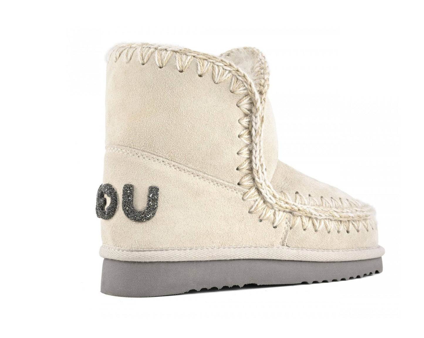 Mou Eskimo 18 Glitter Logo Boot in Chalk