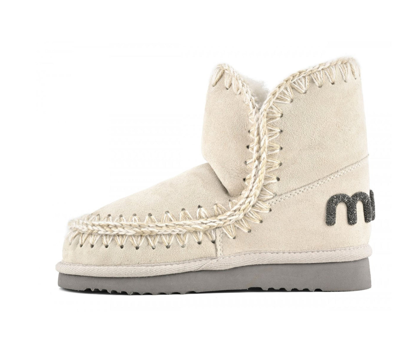 Mou Eskimo 18 Glitter Logo Boot in Chalk