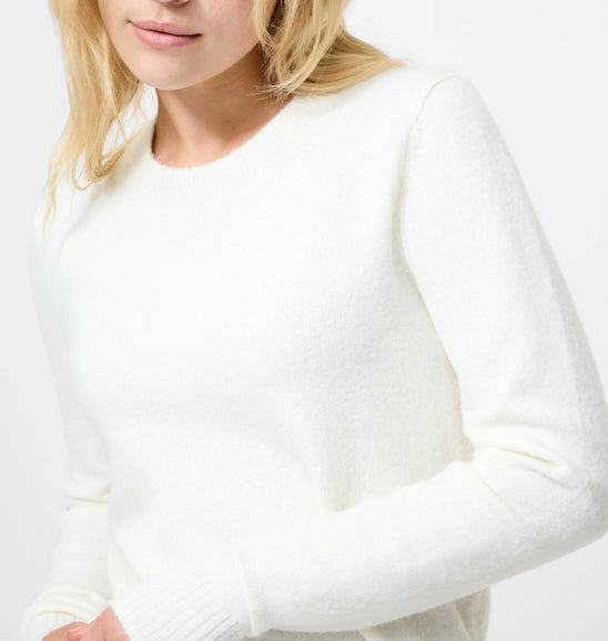 French Connection Ellie Knit Crew Neck Pullover in Porcelain Cream