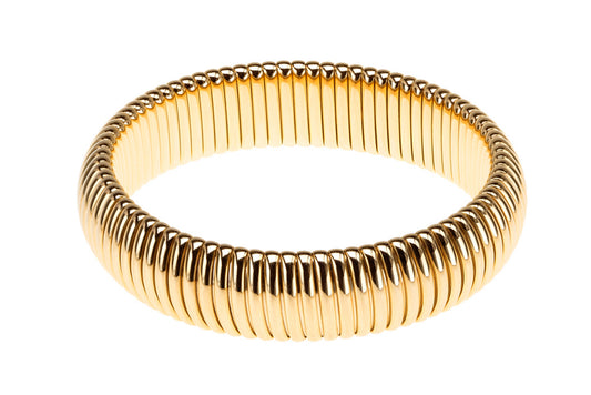 Janis Savitt 1/2 Round Cobra Bracelet in Gold
