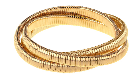Janis Savitt Triple Cobra Bracelet in Gold