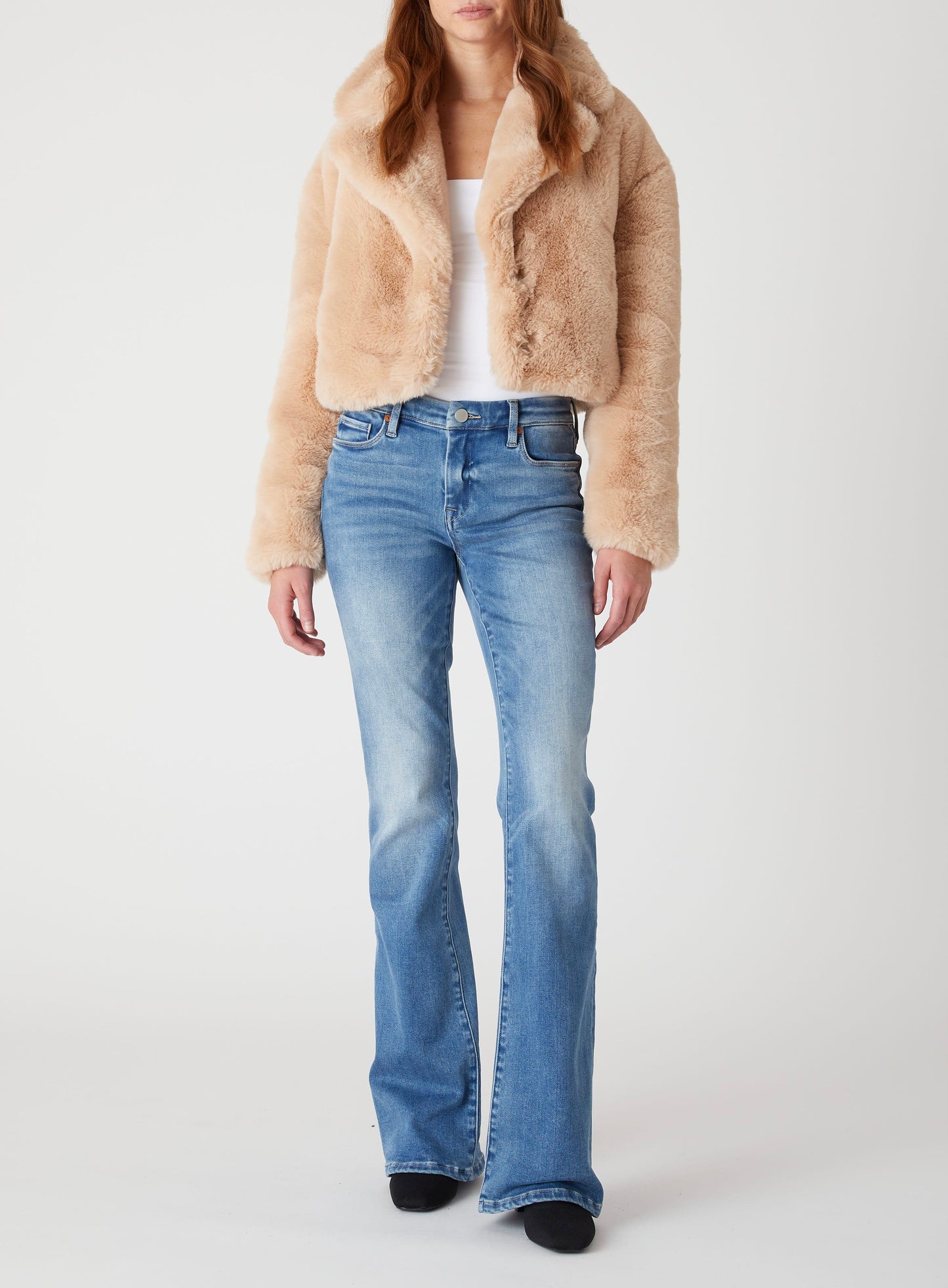 Blank NYC Fur Jacket in Oatmeal Crush