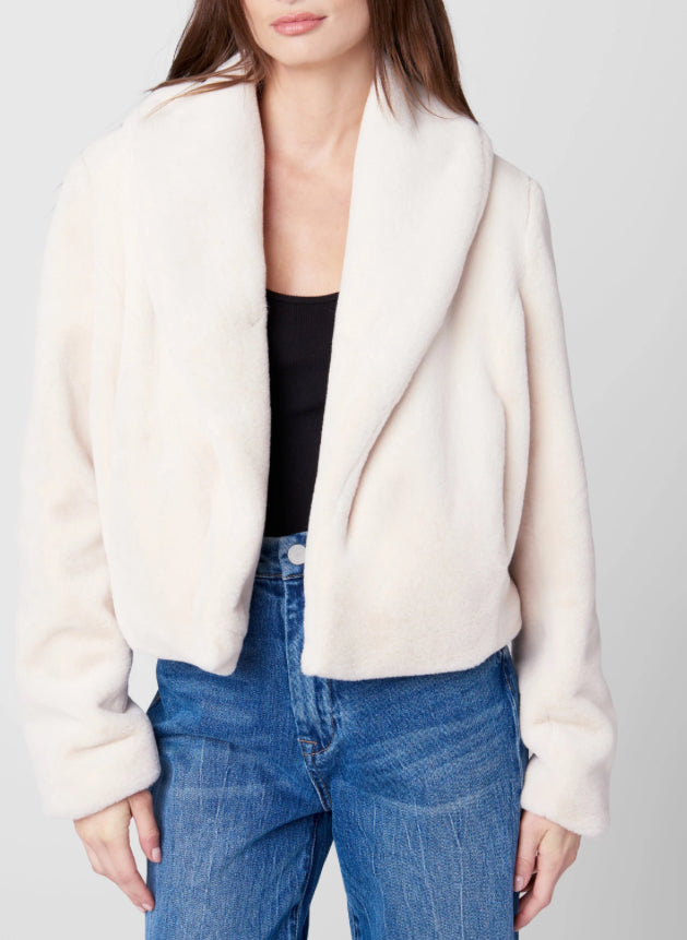 Blank NYC Fur Jacket in Snow Queen