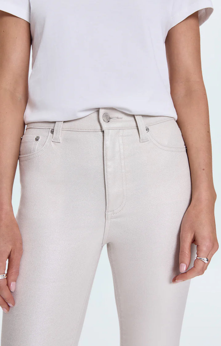 Pistola Lennon High Rise Crop Boot Jean in Ivory Luster