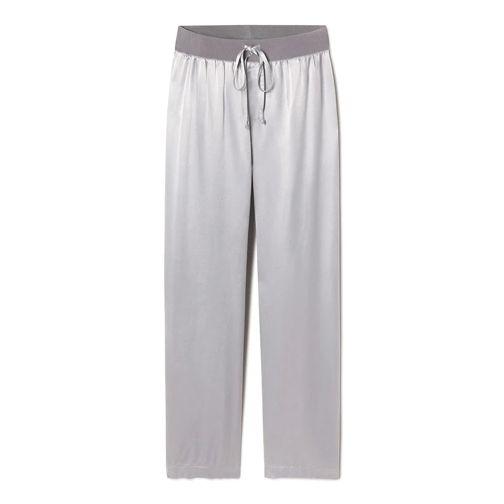 PJ Harlow Jolie Satin Pant in Dark Silver