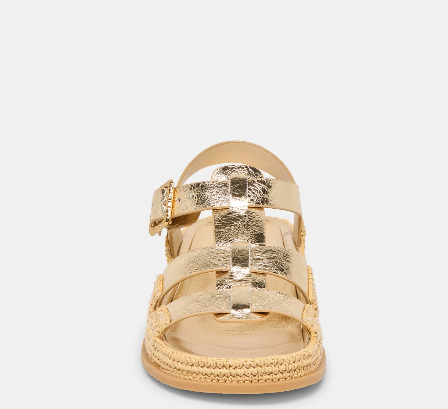 Dolce Vita Shenna Sandals in Gold Distressed Leather