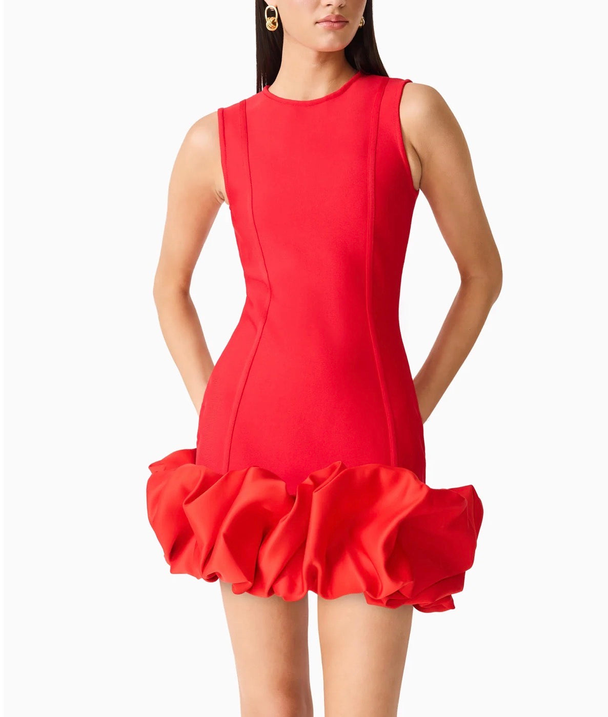 PREORDER Celia Bubble Mini Dress in Red