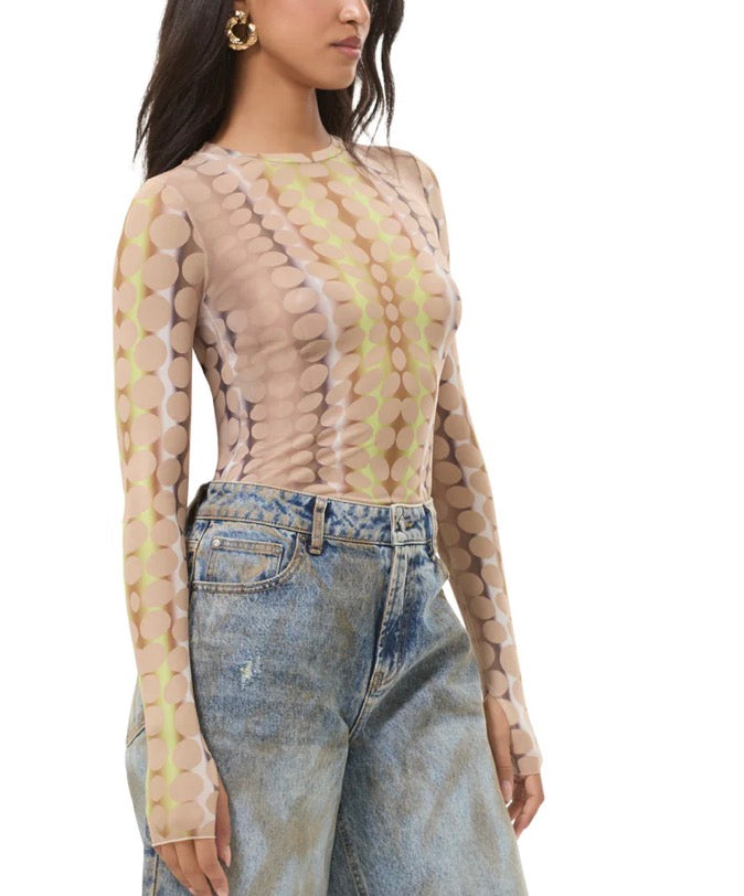 AFRM Kaylee Top in Tonal Dot