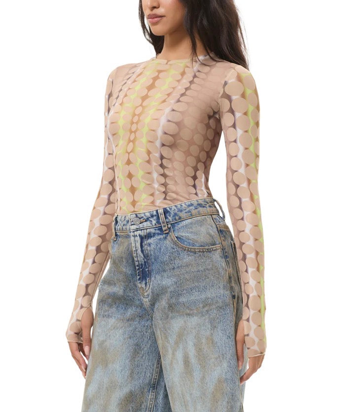 AFRM Kaylee Top in Tonal Dot