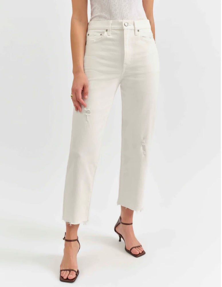 Daze Sundaze Crop High Rise Jean in Swan