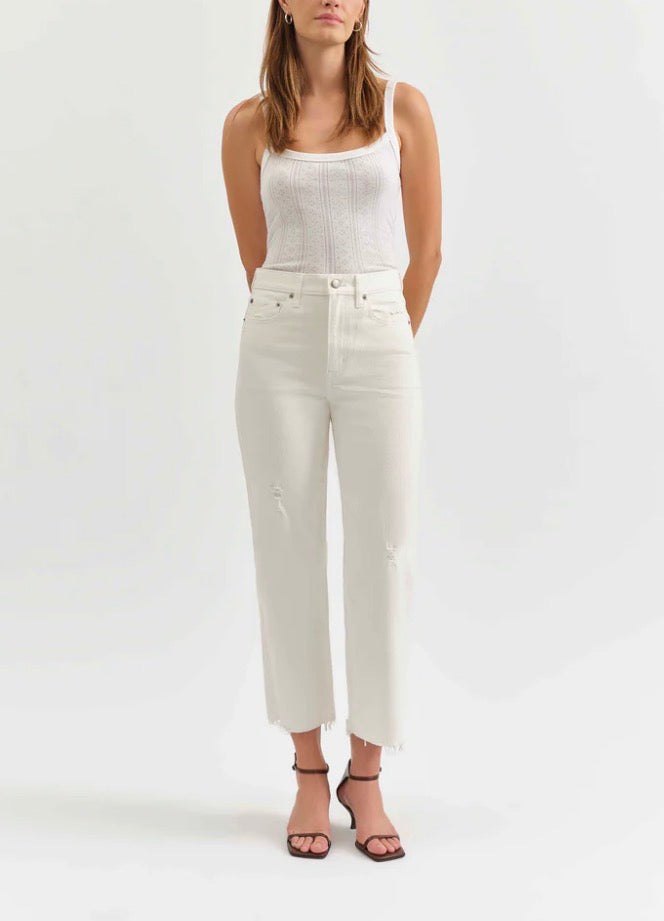 Daze Sundaze Crop High Rise Jean in Swan
