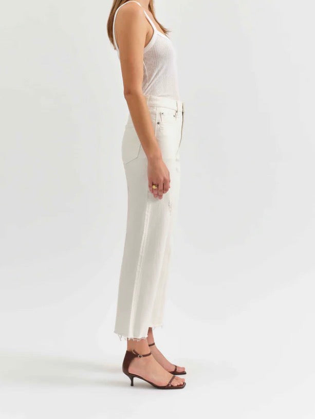 Daze Sundaze Crop High Rise Jean in Swan