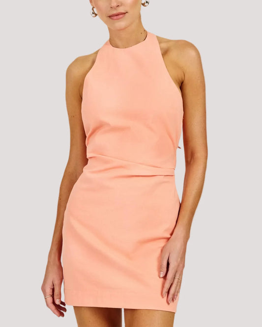 Line & Dot Talie Mini Dress in Coral