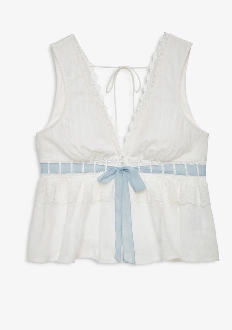 For Love & Lemons Jia Top in White