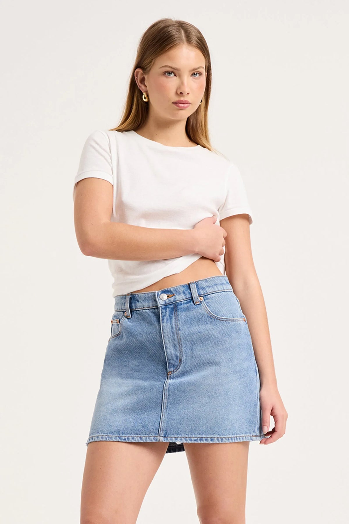 Rolla’s 90’s Relaxed Mini Denim Skirt in Surrender