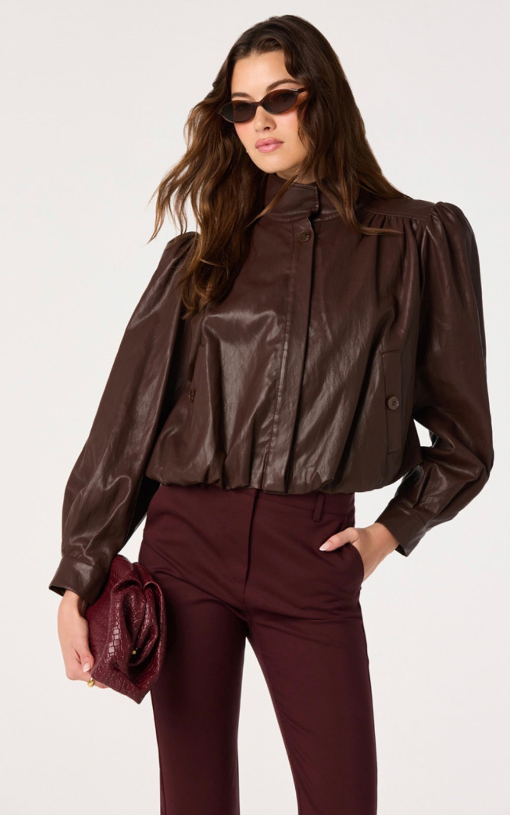 ASTR Estero Jacket in Brown