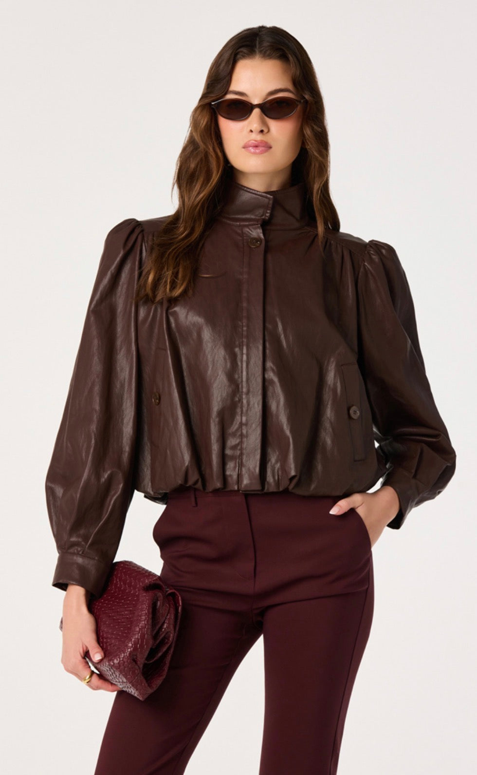 ASTR Estero Jacket in Brown
