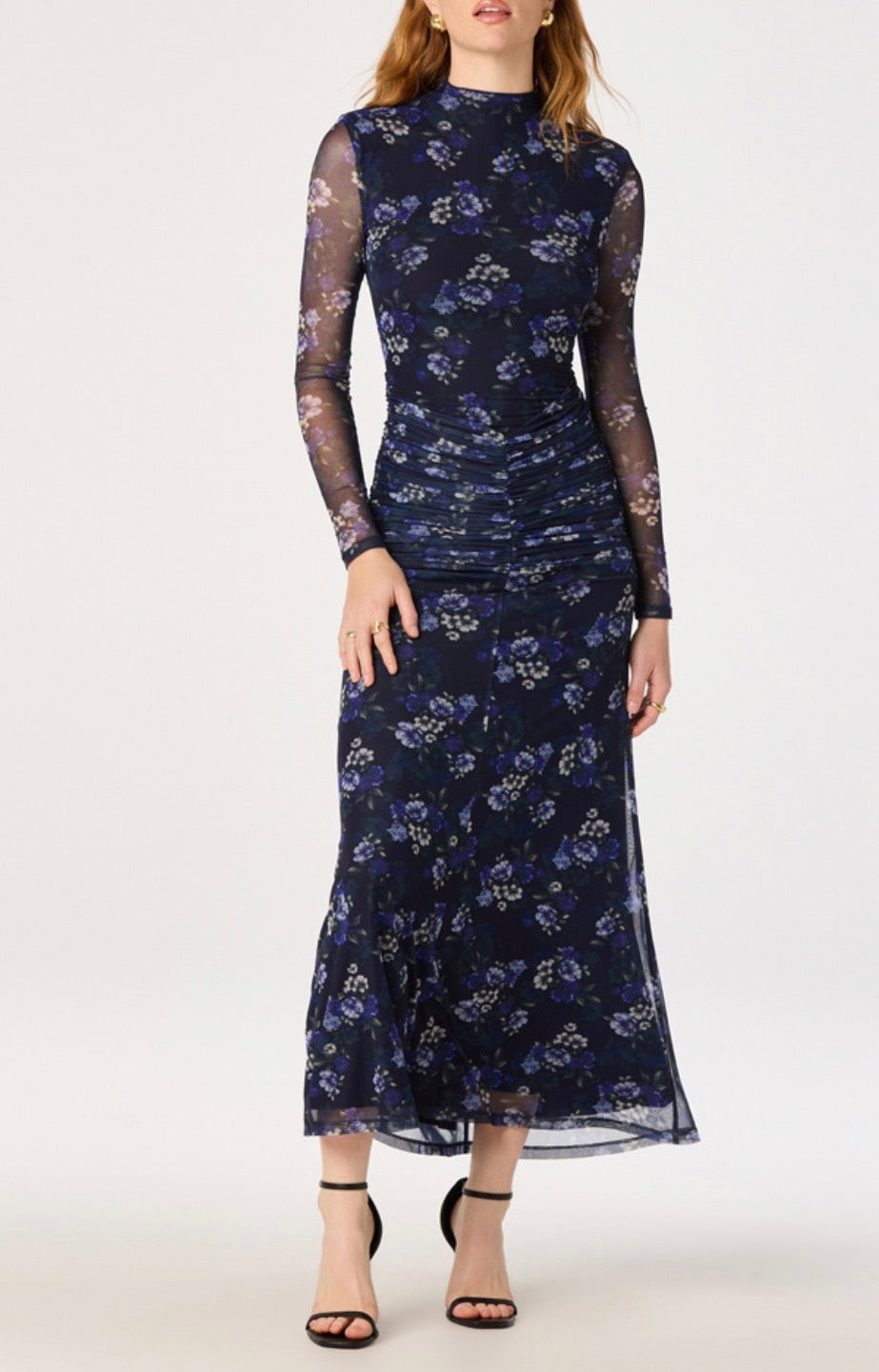 ASTR Romy Dress in Blue Floral