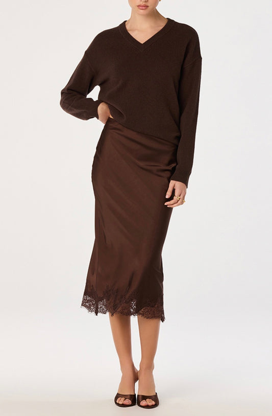 ASTR Blossom Skirt in Brown